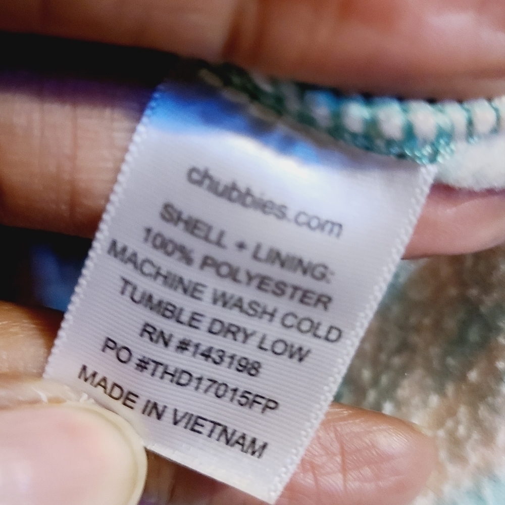 Chubbies | Men's Pink & Blue Palm Tree Full Zip Pullover Jacket (Size Large) - Picture 6 of 15
